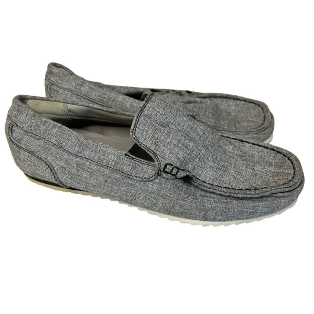 GBX gray canvas slip-on loafers mens 7M